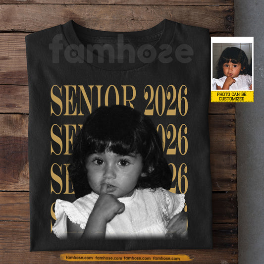 Funny Personalized Senior 2026 T-shirt, From Then To Now Senior Graduation 2026 Tees Graduation Gift For Graduate
