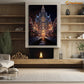 Midnight Mass A Cathedral's Yuletide Glow Christmas Canvas Painting, Xmas Wall Art Decor - Christmas Poster Gift