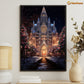 Midnight Mass A Cathedral's Yuletide Glow Christmas Canvas Painting, Xmas Wall Art Decor - Christmas Poster Gift