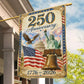 July 4th 250 Anniversary USA Garden Flag & House Flag, Stars Stripes And Liberty Patriotic Outdoor Decor, Independence Day Yard Flag Gift For American Patriot