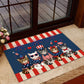 July 4th Cat Doormat, Red White And Meow Patriotic Doormat For Home Decor Housewarming Gift Welcome Mat Independence Day Gift For Cat Lover