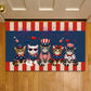 July 4th Cat Doormat, Red White And Meow Patriotic Doormat For Home Decor Housewarming Gift Welcome Mat Independence Day Gift For Cat Lover