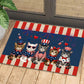 July 4th Cat Doormat, Red White And Meow Patriotic Doormat For Home Decor Housewarming Gift Welcome Mat Independence Day Gift For Cat Lover