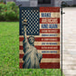 July 4th USA Garden Flag & House Flag, Make Americans Kind Again Patriotic Outdoor Decor, Independence Day Yard Flag Gift For American Patriot
