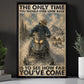 Snowmobile Canvas Painting, The Only Time You Should Ever Look Back Wall Art Decor, Poster Gift For Snowmobiling Lover