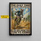 Personalized BMX Racing Canvas Painting, The Only Time You Should Ever Look Back Wall Art Decor, Poster Gift For BMX Racing Lover