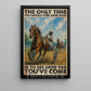 Harness Racing Man Canvas Painting, The Only Time You Should Ever Look Back Wall Art Decor, Poster Gift For Harness Racers