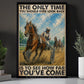 Harness Racing Man Canvas Painting, The Only Time You Should Ever Look Back Wall Art Decor, Poster Gift For Harness Racers