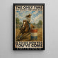 Barrel Racing Girl Canvas Painting, The Only Time You Should Ever Look Back Wall Art Decor, Poster Gift For Barrel Racers