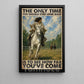 Horse Girl Canvas Painting, The Only Time You Should Ever Look Back Wall Art Decor, Poster Gift For Horse Girl
