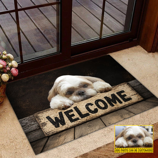 Personalized Dog Doormat, Welcome Doormat For Home Decor Housewarming Gift For Dog Lover
