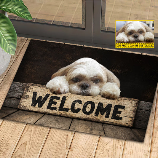 Personalized Dog Doormat, Welcome Doormat For Home Decor Housewarming Gift For Dog Lover