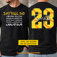 Personalized Softball Dad Two-sided T-shirt, Softball Dad Chauffeur Tees Father's Day Gift For Softball Lover