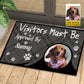 Funny Personalized Dachshund Dog Doormat, Visitors Must Be Approved By, Doormat Gift For Dachshund Lovers, Home Decor Housewarming Gift, Dog Welcome Mat