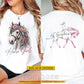 Personalized Horse Riding Girl Two-sided T-shirt, Wild Heart Horse Girl Tees Gift For Horse Girl