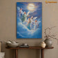 Heavenly Serenade Angels in Celestial Harmony Christmas Canvas Painting, Xmas Wall Art Decor - Christmas Poster Gift