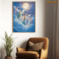 Heavenly Serenade Angels in Celestial Harmony Christmas Canvas Painting, Xmas Wall Art Decor - Christmas Poster Gift