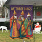Majestic Journey The Wise Men's Quest, Christians Xmas Garden Flag & House Flag, Nativity Christians Flag Gift
