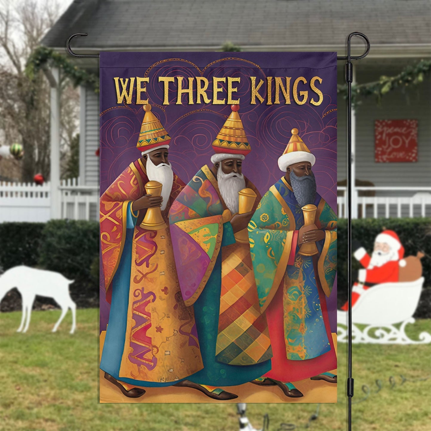 Majestic Journey The Wise Men's Quest, Christians Xmas Garden Flag & House Flag, Nativity Christians Flag Gift
