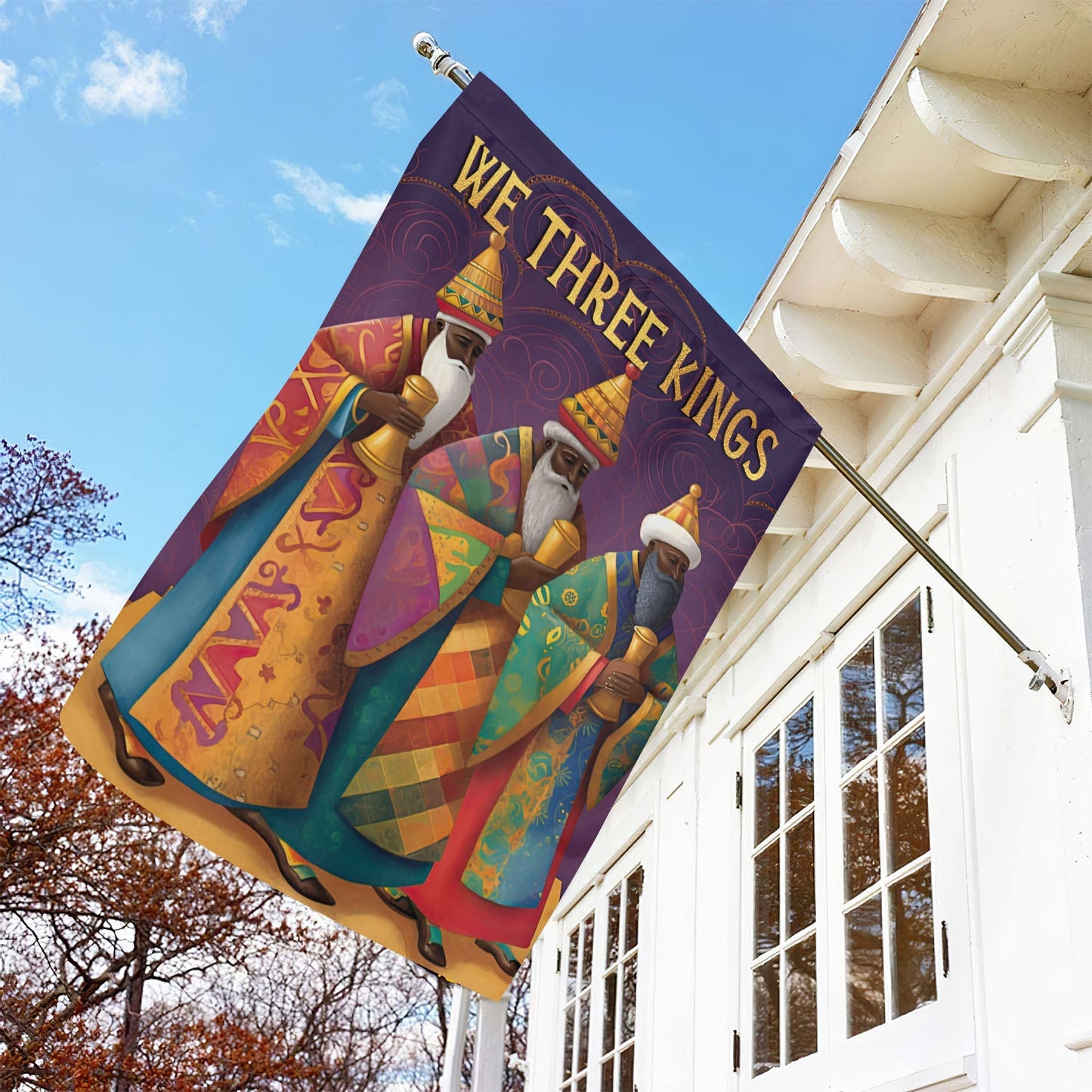 Majestic Journey The Wise Men's Quest, Christians Xmas Garden Flag & House Flag, Nativity Christians Flag Gift