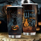 Cool Halloween Cat Tumbler, Never Mind The Witch Beware Of The Cat Stainless Steel Tumbler, Gift For Cat Lovers, Cat Owners