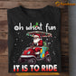 Funny Christmas Golf T-shirt, Oh What Fun It Is To Ride, Xmas Gift For Golf Lovers