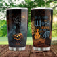 Cool Halloween Cat Tumbler, Never Mind The Witch Beware Of The Cat Stainless Steel Tumbler, Gift For Cat Lovers, Cat Owners