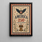 July 4th Canvas Painting, America 250 Years Of Freedom Wall Art Decor, Poster Independence Day Gift For American Patriot