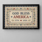 July 4th USA 250 Anniversary Canvas Painting, God Bless America Wall Art Decor, Independence Day Poster Gift For Christian