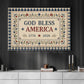 July 4th USA 250 Anniversary Canvas Painting, God Bless America Wall Art Decor, Independence Day Poster Gift For Christian