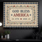 July 4th USA 250 Anniversary Canvas Painting, God Bless America Wall Art Decor, Independence Day Poster Gift For Christian