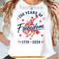 July 4th Rodeo USA 250 Anniversary T-shirt, 250 Years Of Freedom Tees Independence Day Gift For Rodeo Lover