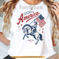 July 4th Cowboy T-shirt, Land Of The Free Tees Independence Day Gift For Cowboys