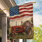 July 4th Farm Tractor USA Garden Flag & House Flag, Fields Of Freedom Outdoor Decor, Independence Day Yard Flag Gift For Tractor Lover
