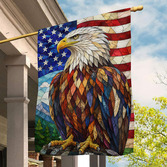 July 4th Eagle USA Garden Flag & House Flag, Wings Of Freedom Outdoor Decor, Independence Day Yard Flag Gift For Eagle Lover