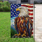 July 4th Eagle USA Garden Flag & House Flag, Wings Of Freedom Outdoor Decor, Independence Day Yard Flag Gift For Eagle Lover