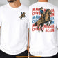 July 4th Cowboy Rodeo Two-sided T-shirt, Make America Cowboy Again Tees Independence Day Gift For Cowboys, Rodeo Lover