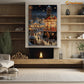 Enchanted Evening Winter Fair Under The Stars, Victorian Christmas Canvas Painting, Xmas Wall Art Decor - Christmas Poster Gift