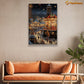 Enchanted Evening Winter Fair Under The Stars, Victorian Christmas Canvas Painting, Xmas Wall Art Decor - Christmas Poster Gift
