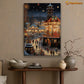 Enchanted Evening Winter Fair Under The Stars, Victorian Christmas Canvas Painting, Xmas Wall Art Decor - Christmas Poster Gift