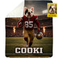Personalized Football Dog Fleece Blanket, The Real MVP Wears Fur Woven Blanket, Sherpa Blanket Gift For Dog Lover, Football Lover