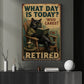 Funny Cat Canvas Painting, What Day Is Today Wall Art Decor, Poster Gift For Cat Lovers