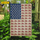 July 4th Motocycle USA Garden Flag & House Flag, Freedom Rides On Chrome Outdoor Decor, Independence Day Yard Flag Gift For Biker Lover