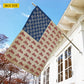 July 4th Motocycle USA Garden Flag & House Flag, Freedom Rides On Chrome Outdoor Decor, Independence Day Yard Flag Gift For Biker Lover