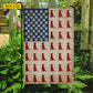 July 4th Labrador Dog USA Garden Flag & House Flag, Pawprints Of Freedom Outdoor Decor, Independence Day Yard Flag Gift For Labrador Retriever Lover