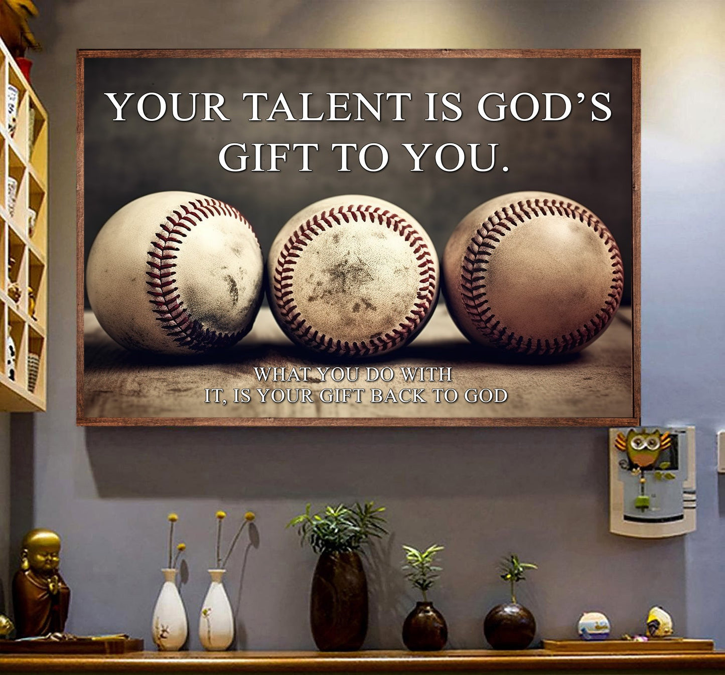 Your Talent Is God's Gift To You, Baseball Canvas Painting, Wall Art Decor - Poster Gift For Baseball Lovers