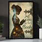 Reading Girl Canvas Painting, Just A Girl Who Loves Books Wall Art Decor, Poster Gift For Book Lover