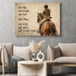 Motivational Personalized Horse Riding Girl Canvas Painting, We Fall We Break We Fail Wall Art Decor, Poster Gift For Horse Girl