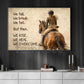 Motivational Personalized Horse Riding Girl Canvas Painting, We Fall We Break We Fail Wall Art Decor, Poster Gift For Horse Girl