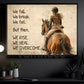 Motivational Personalized Horse Riding Girl Canvas Painting, We Fall We Break We Fail Wall Art Decor, Poster Gift For Horse Girl
